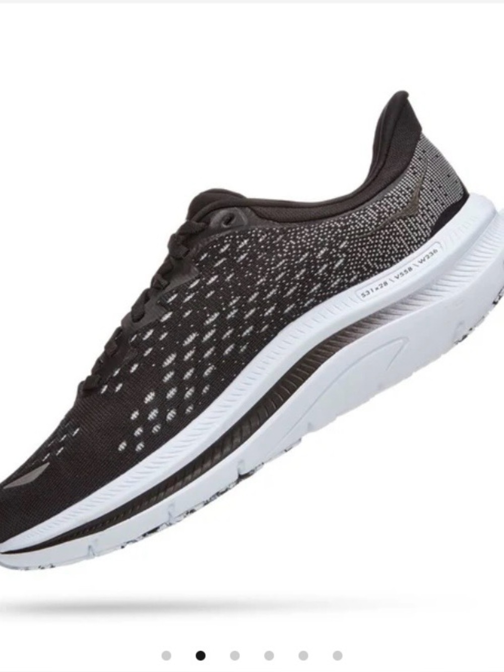 Hoka One One Kawana running shoes black white distinct SwallowTail Sz 8